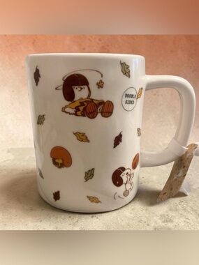 Rae Dunn Peanuts Snoopy “Game Day” Fall Football Mug - New